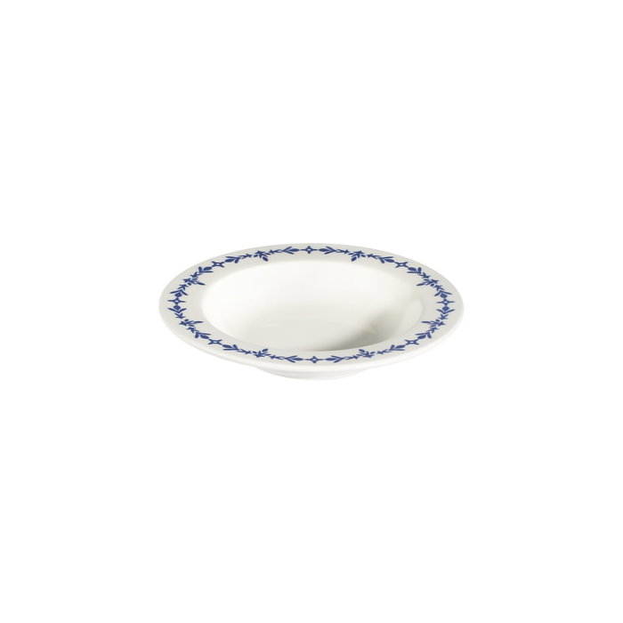 Hermia Blue Orbit Bonsai Juego de Cena de 24 Piezas en Blanco y Azul